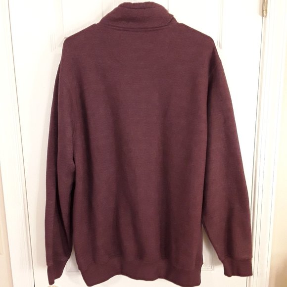 Mountain Ridge Mens 1/4 Zip Pullover sweatshirt AL maroon never worn - Picture 6 of 9